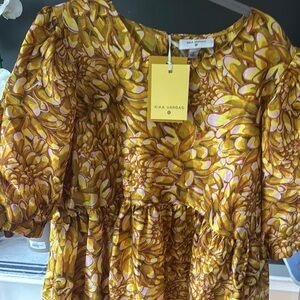 Kika Vargas collaboration with target Yellow and Brown Patterned Dress